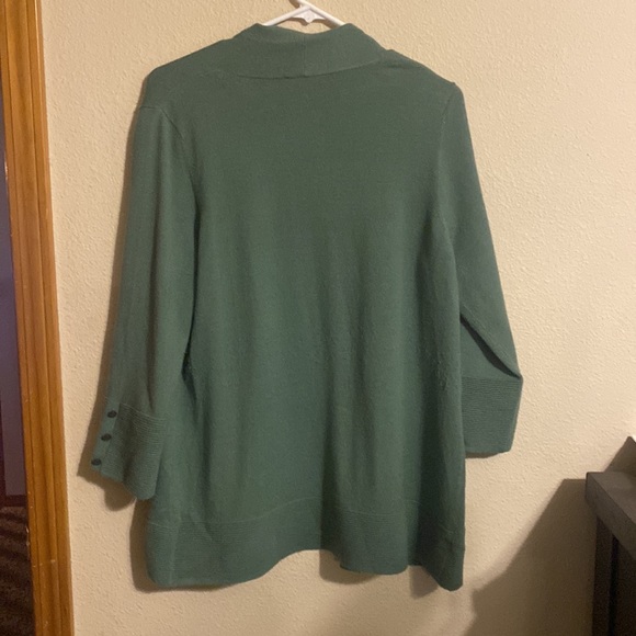 Evolution faux button sleeve cardigan size large - Picture 5 of 5